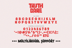 Truth Dare - Bold All Caps Display Ligature Font Product Image 10