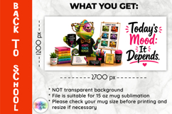 Funny Chameleon Teacher Mug Wrap PNG, Back to School PNG Product Image 2