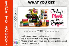 Funny Chameleon Teacher Mug Wrap PNG, Back to School PNG Product Image 2