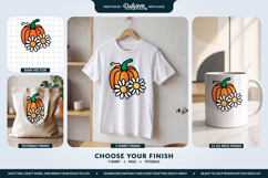 Pumpkin and Daisies SVG Product Image 2