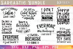 Sarcastic Svg Bundle, 10 Sarcastic Designs Product Image 1