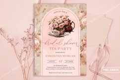 Vintage Shabby Chic blush floral Bridal Tea Party PSD, ZD164 Product Image 2