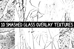 10 Smashed Glass Overlay Textures Broken Shattered PNG Product Image 3