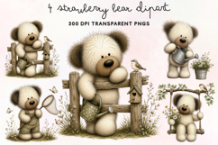 Strawberry Bear Clipart PNG Product Image 1