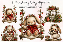 Strawberry Fairy Clipart PNG Product Image 1