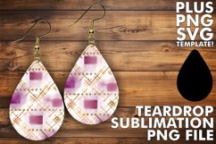Teardrop Elegance: Plaid Pattern Sublimation Product Image 1