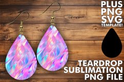 Teardrop Earrings Extravaganza: Holographic Magic Product Image 1