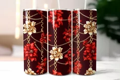 Floral Tumbler Wrap | Elegant Floral Silk Fabric Texture Product Image 2