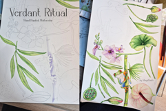 Watercolor Verdant Ritual Collection Bundle Product Image 11