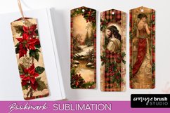 Vintage Christmas Bookmark - Retro Christmas Bookmarks PNG Product Image 1