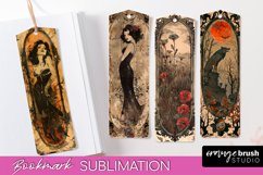 Vintage Halloween Bookmark - Printable Scrapbook Bookmarks Product Image 1
