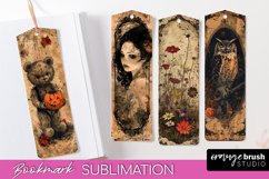 Vintage Halloween Bookmark - Printable Scrapbook Bookmarks Product Image 1