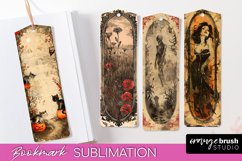 Vintage Halloween Bookmark - Printable Scrapbook Bookmarks Product Image 1