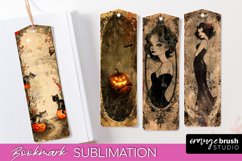 Vintage Halloween Bookmark - Printable Scrapbook Bookmarks Product Image 1