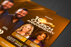 10 Year Church Anniversary Flyer PSD Product Image 2