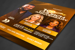 10 Year Church Anniversary Flyer PSD Product Image 3