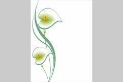 Floral background with calla lilies, design element.