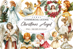 Vintage Christmas Angel Clipart Product Image 1