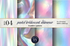 Holographic Pastel Digital Paper, Iridescent Texture Product Image 1