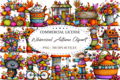 Whimsical Autumn Sublimation Clipart Product Image 1