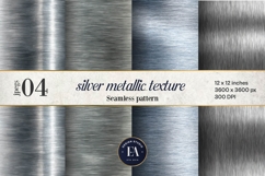 Silver Metallic Texture |Brushed Metal Background Product Image 1