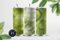 Matcha Green Tea Pattern, Matcha Aesthetic Digital Paper Product Image 2