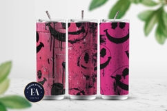 Neon Pink Smiley Face Digital Paper |Street graffiti Pattern Product Image 2