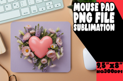 Whimsical Mouse Pad Ideas for Gifts, 3D Heart Product Image 1