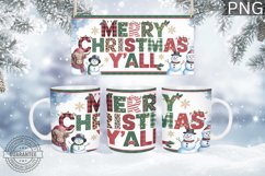 Christmas Mug Wrap Design - Christmas Snowman Sublimation Product Image 5