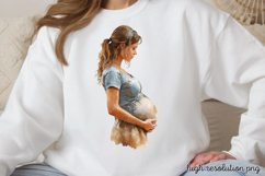 Mothers Day Pregnant Sublimation PNG Product Image 1
