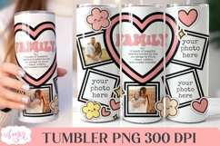 Family photo tumbler template PNG, picture tumbler wrap PNG Product Image 2