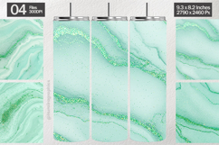 Mint Emerald Glitter Tumbler Wrap| Tumbler Sublimation Product Image 1