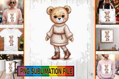 Dazzling TSHIRT Sublimation PNG, Teddy Bear Product Image 1