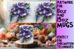 Enchanting Whimsical Flower 3D Sublimation 11oz 15oz Product Image 1
