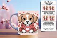 RADIANT PNG Mug Wrap Design 15oz , Valenines Animals Product Image 1