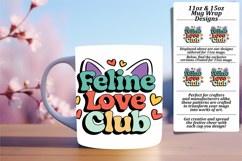 Lovely 11oz Mug Wrap Png Template , Cat Quote Product Image 1