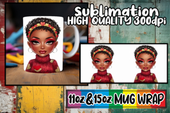 Sweet dreams sublimation print wrap, Afro Girl Product Image 1