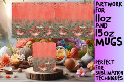 Leopard Bloom Glitter Mug Wrap Product Image 1