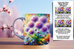 GRACEFUL 11oz PNG Mug Wrap Design , Flowers Product Image 1