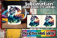 Cheerful days 11oz 15oz mug wrap, Animals Art Product Image 1