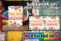 Heartwarming days sublimation print wrap, Flower Quote Product Image 1