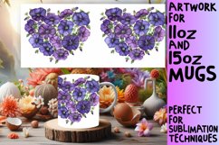 Sublimation Mug Wrap with Spring Heart Product Image 1