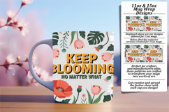 DYNAMIC 11oz Mug Wrap PNG Artwork , Flower Quote Product Image 1