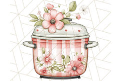 Cottagecore Kitchen Clipart, Vintage Country Floral Kitchen Product Image 4