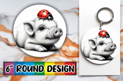 Joyful Circle Keychains Design, Cute Animals Product Image 1