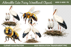 Adorable Cute Fairy Woodland Clipart PNG Product Image 1