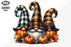 Halloween Gnomes Sublimation - Clipart PNG Design Product Image 1