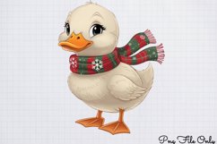 Cute Watercolor Christmas Farm Clipart PNG Product Image 1