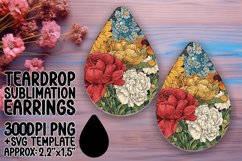 Chic Retro Pattern Earring Selection PNG Product Image 1