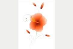 Floral background with hibiscus, element for design.